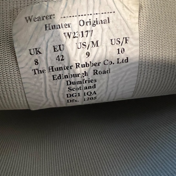 Hunter Rain Boots Green Women's 10 - Picture 5 of 5